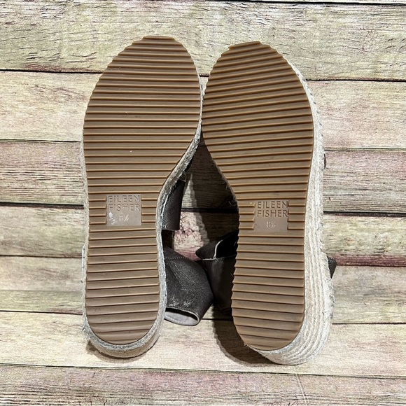 Eileen Fisher Willow Bronze Wedge Espadrilles - Picture 7 of 8